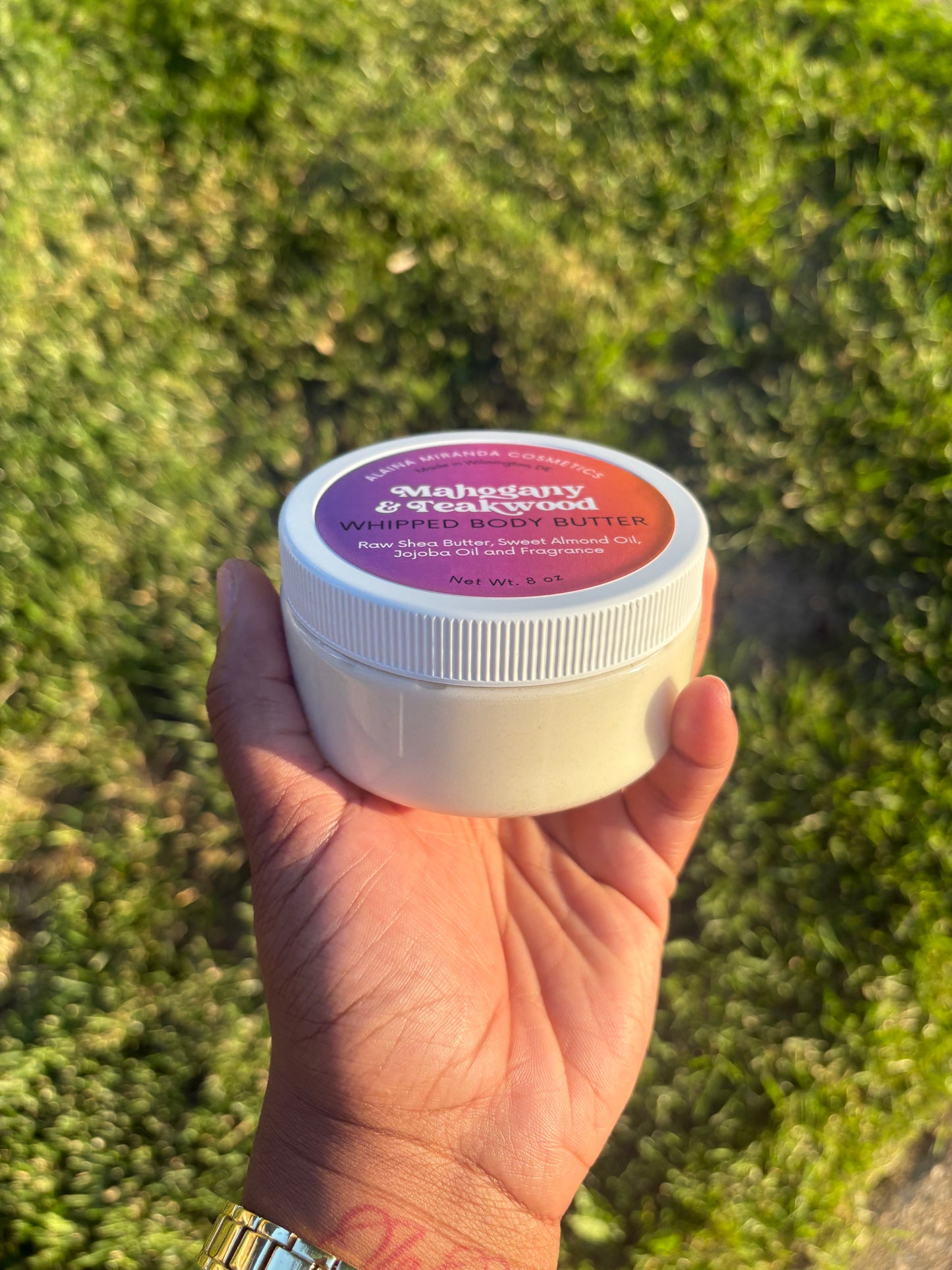 Natural Whipped Shea Butter, Mahogany and Teakwood