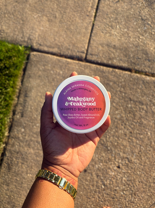 Natural Whipped Shea Butter, Mahogany and Teakwood