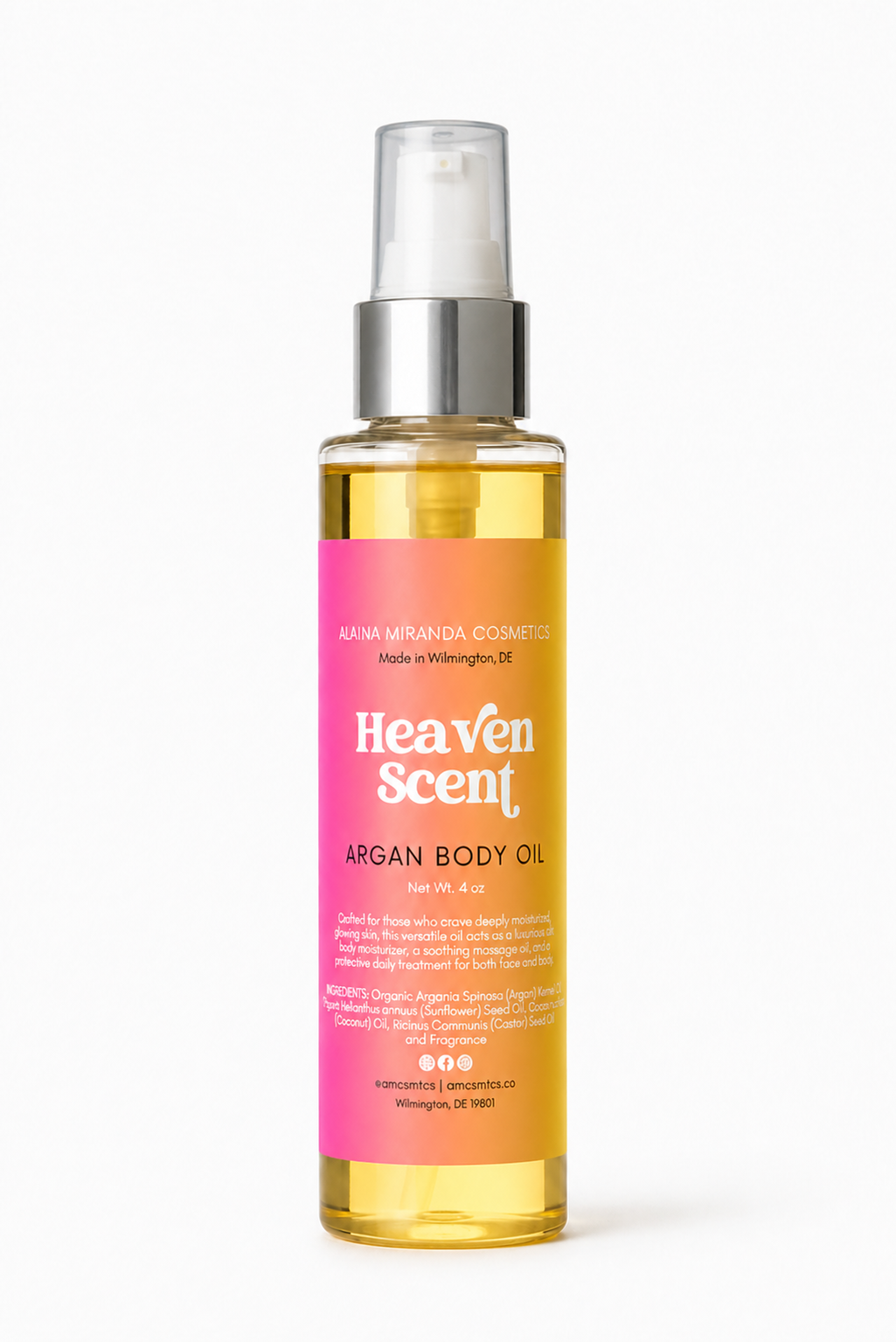 Natural Argan Body Oil, Heaven Scent