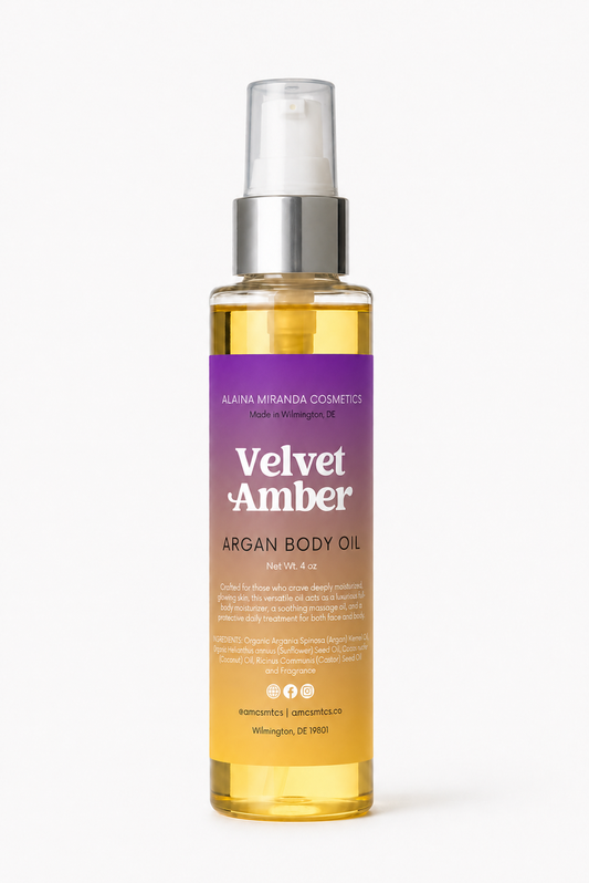 Natural Argan Body Oil, Velvet Amber